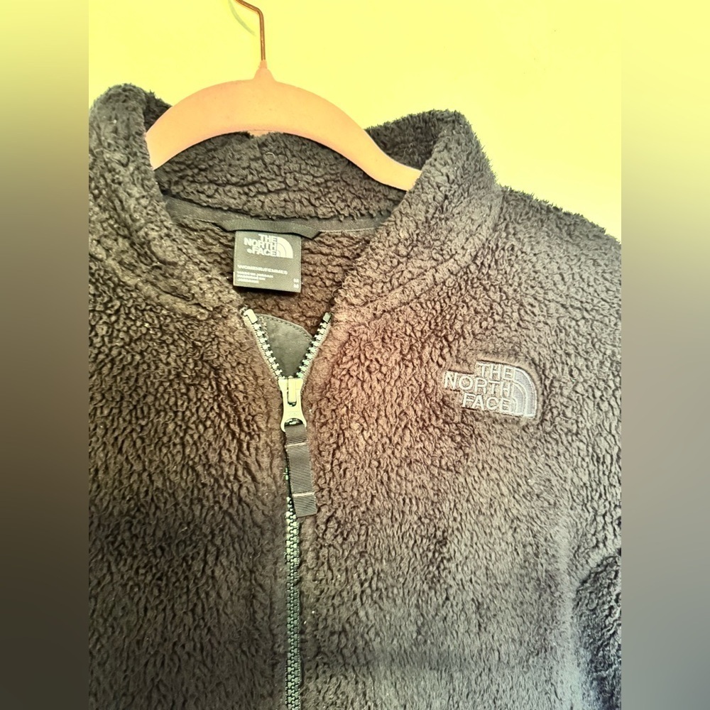 The North Face Womens Sherpa Teddy Full Zip Sweatshirt Medium Black - Picture 3 of 6